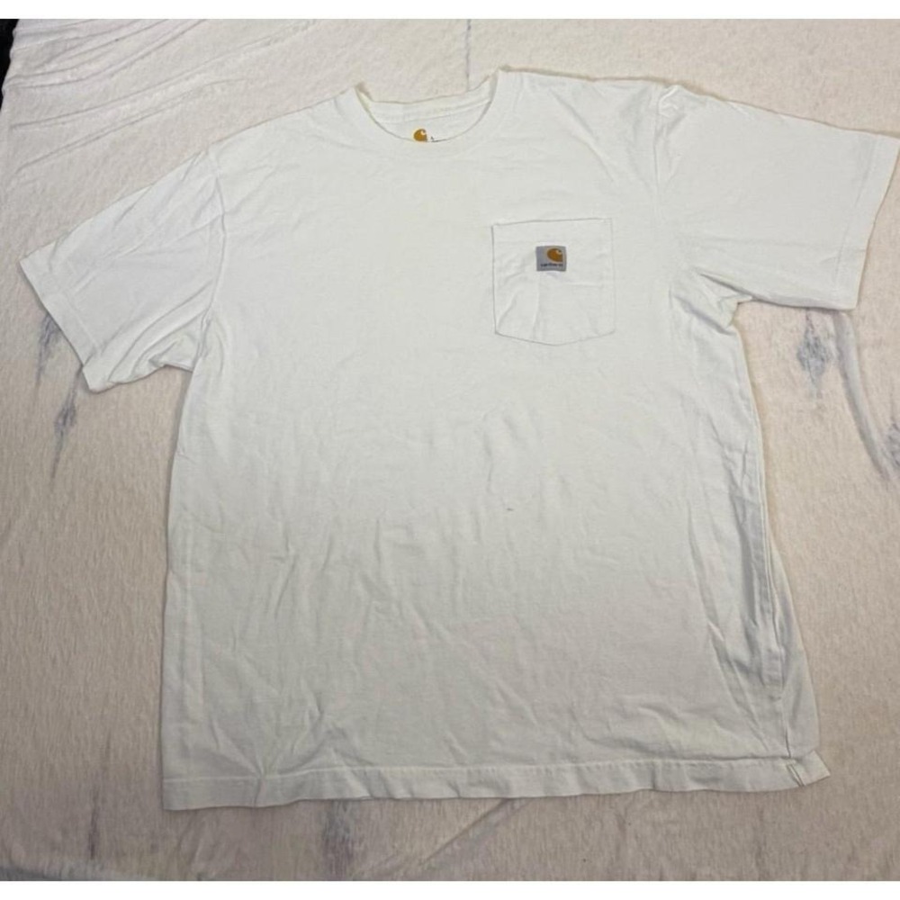 Carhartt White Pocket T Shirt Mens Large‎ Original Fit Workwear Tee